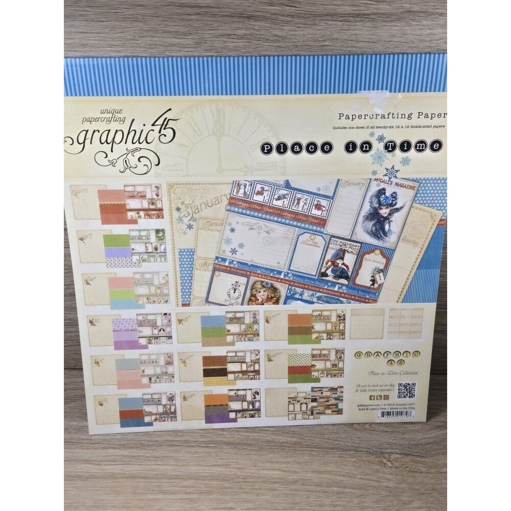 GRAPHIC 45 "A Place in Time" Rare 12X12 PAPER PAD New-Sealed